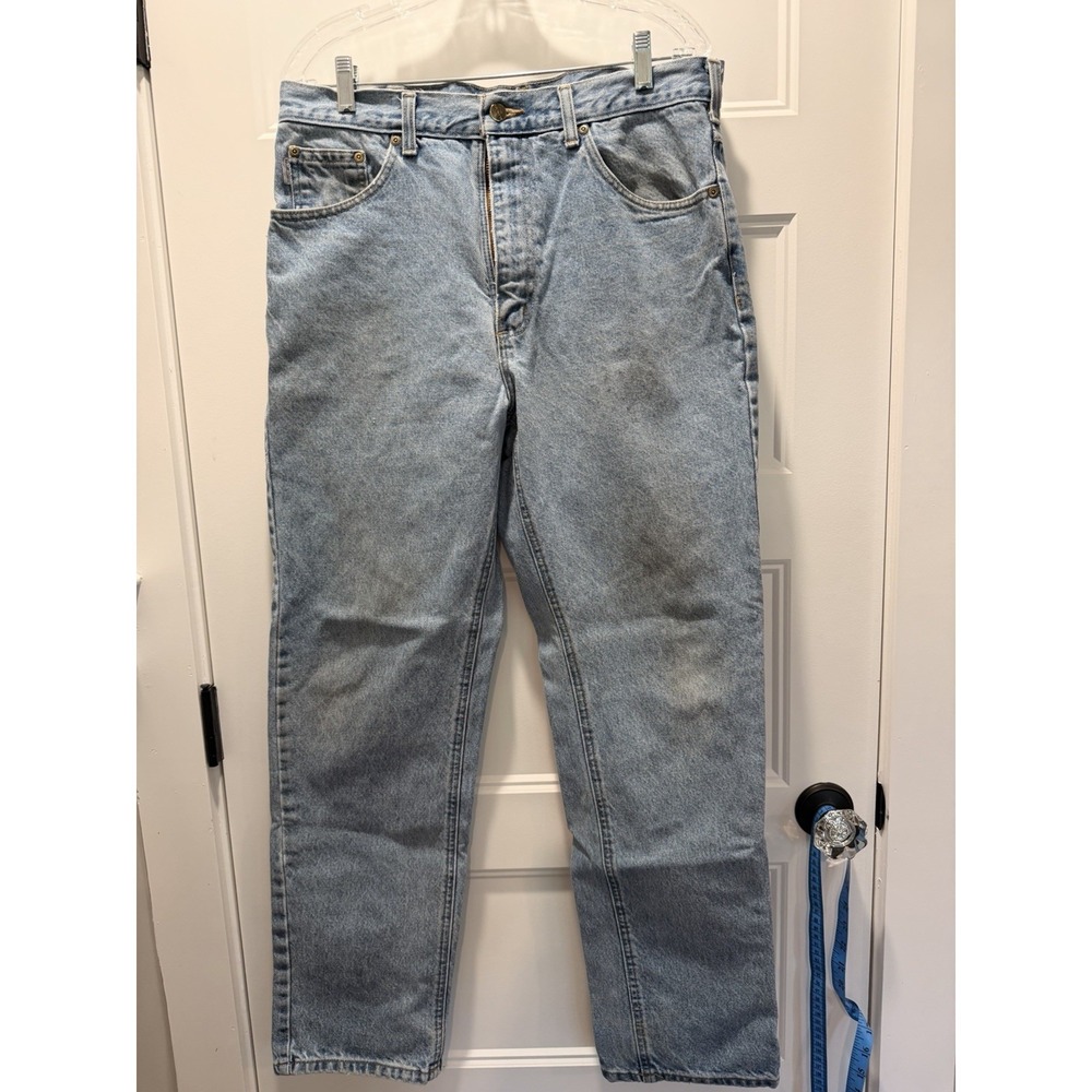 Carhartt Jeans Mens 30x29 Blue Medium Wash Relaxed Fit Straight Leg Denim Work
